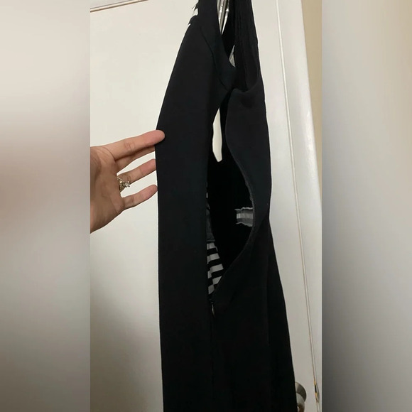 Cache Stretch Stripe Black White Sleeveless Dress Size 12 - Picture 3 of 5